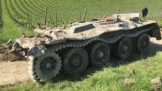Tank in a Vineyard Tank in a Vineyard