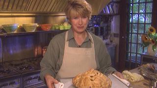 Apple Pie; Pie Dough in Box; Antiquing Urns; Brussels Sprouts