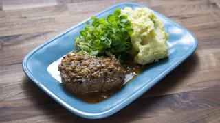 Sichuan Steak Au Poivre with Scallion Mashed Potatoes Sichuan Steak Au Poivre with Scallion Mashed Potatoes