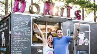 Stuffed Arepas, Mac 'n' Cheese and Doughnuts Stuffed Arepas, Mac 'n' Cheese and Doughnuts