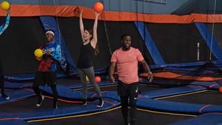 Trampoline Dodgeball With Anna Kendrick and Kevin Hart Trampoline Dodgeball With Anna Kendrick and Kevin Hart