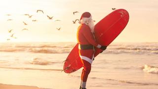 Surfing Santa