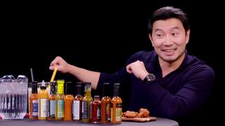 Simu Liu Chugs Boba While Eating Spicy Wings Simu Liu Chugs Boba While Eating Spicy Wings