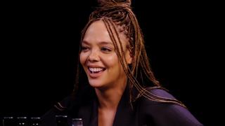 Tessa Thompson Feels Alive While Eating Spicy Wings Tessa Thompson Feels Alive While Eating Spicy Wings