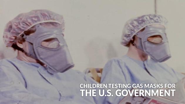 Children Testing Gas Masks for the U.S. Government