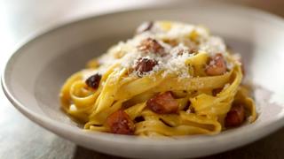 Egg Noddles With Carbonara Egg Noddles With Carbonara