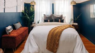 A Bold & Bougie Blue Bedroom A Bold & Bougie Blue Bedroom