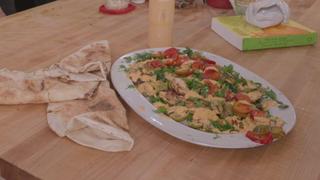 Charred Mediterranean Chicken Salad With Olives and Tahini Yogurt Sauce Charred Mediterranean Chicken Salad With Olives and Tahini Yogurt Sauce