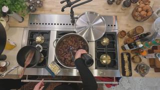 Red Wine Beef Stew Over Polenta Red Wine Beef Stew Over Polenta