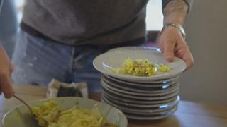 Truffle Eggs With Chips and Chives