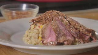 Cajun Steak Diane With Foie Gras Dirty Rice Cajun Steak Diane With Foie Gras Dirty Rice