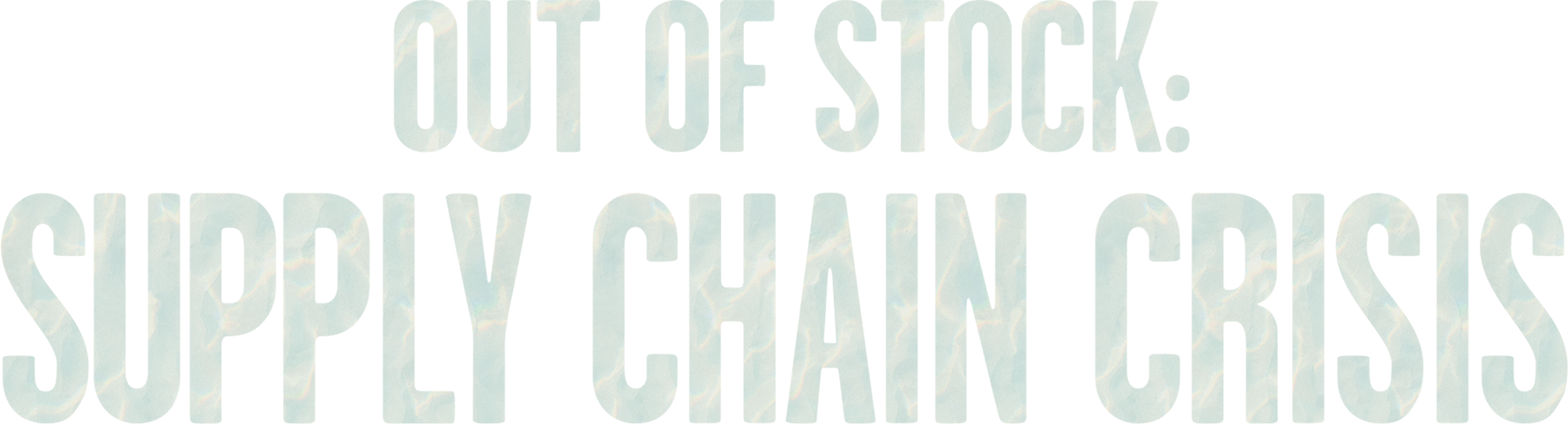 Out of Stock: Supply Chain Crisis