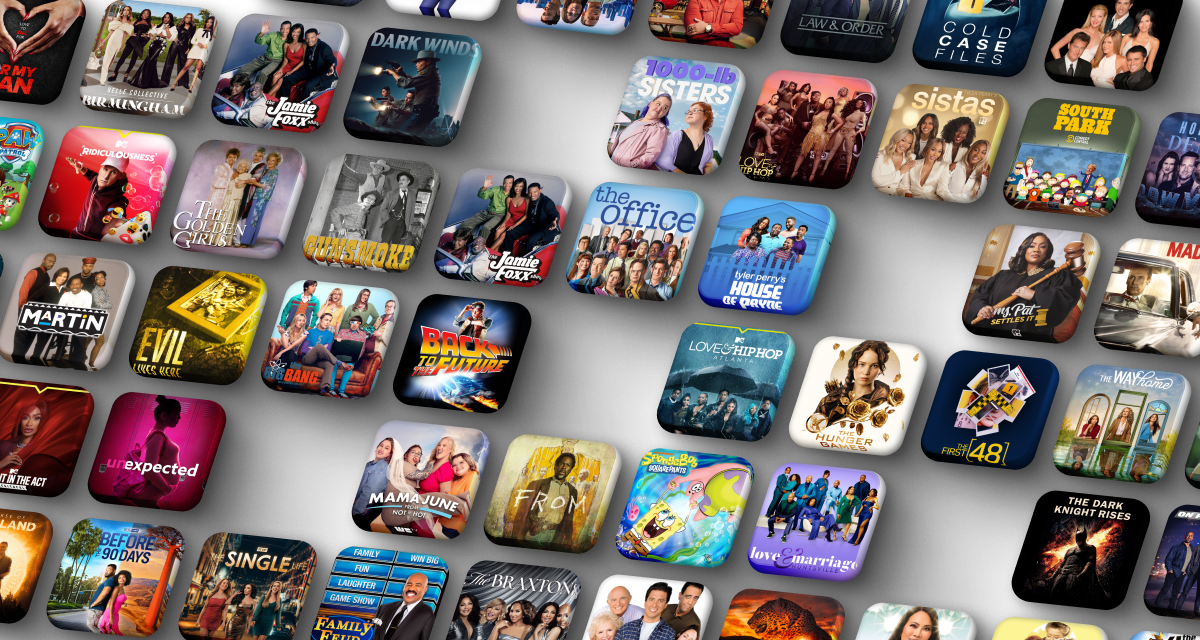 Philo homepage hero featuring a grid of colorful channel and show tiles including Dutton Ranch, BET, AMC, HGTV, History, Lifetime, Nickelodeon, Food Network, TLC, A&E, ID, Hallmark Channel, Paramount Network, Jersey Shore Family Vacation, 90 Day Fiancé, and more