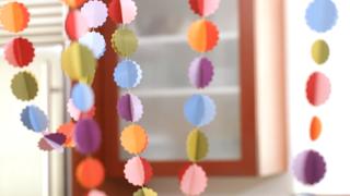 Sewn Paper Garland Sewn Paper Garland