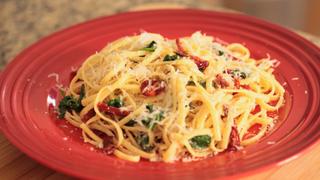 Spinach Linguini with Sun Dried Tomatoes Recipe Spinach Linguini with Sun Dried Tomatoes Recipe