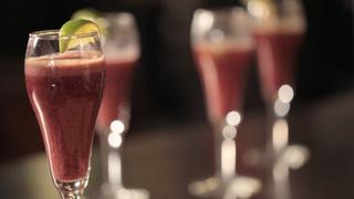 Acai Champagne Cocktail Acai Champagne Cocktail