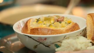 Corn Chowder In Mini Bread Bowls Corn Chowder In Mini Bread Bowls