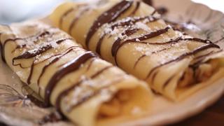 Chocolate Banana Bourbon Crepes Chocolate Banana Bourbon Crepes