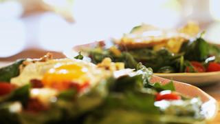 Warm Spinach Salad, Bacon and Fried Egg Warm Spinach Salad, Bacon and Fried Egg