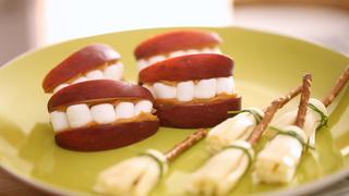 Edible Witch Brooms & Apple Marshmellow Dentures Edible Witch Brooms & Apple Marshmellow Dentures
